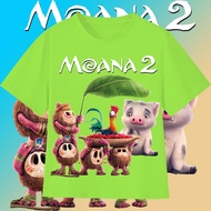 Cute T-Shirt Cartoon Movie 8 Colors Tshirt For Kids Moana 2 100CM-150CM