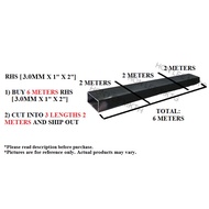 [3.0MM+/- (THICKNESS)] - [1" X  2"] [BUY 6M--> CUT TO 3PCS 2M] RECTANGULAR HOLLOW COLD ROLLED / MILD