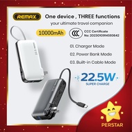 [ CCC Certified ] REMAX RPP35 10000mAh (3-in-1: Charger + Power Bank + Built-in Cable) 22.5W Super C
