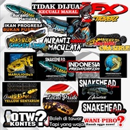 Channa iwak galak snakehead sticker/channa aquarium sticker/channa maru yellow sentarum predator fish sticker - fx petshop