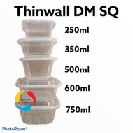 Thinwall Merek Dm Sq Kotak Kecil/Kotak Makan Plastik 500Ml Isi 50 Set