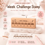 WEEKLY PLANNER WOODEN STAMP | HABIT TRACKER JOURNAL DIY
