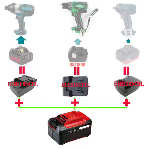 EHB18MTL EHB18HTL EHB18MBL Adapter Converter For Einhell Li-ion Battery For Hitachi Hikoki For Makit