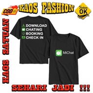 MICHAT T-SHIRT IN WA BECOME A CLOWN IN MICHAT BECOME A KING OF MICHAT WORDS T-SHIRT DISTRO ARTISHIRT