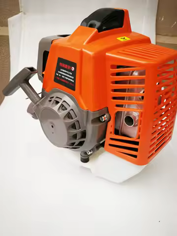 63CC 1E48F Gasoline Engine Brush Cutter Grass Trimmer Ground Motor Exhaust Muffler To Starter