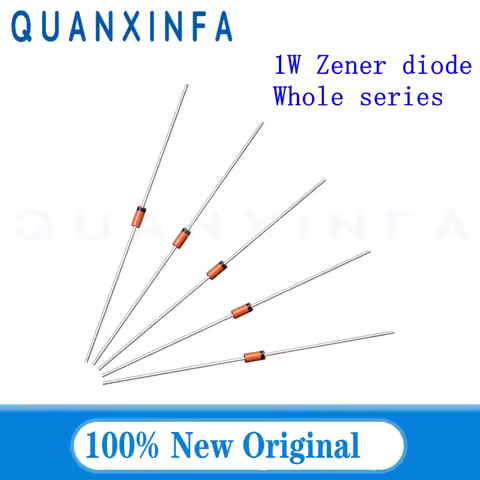 50PCS 1W Zener diode DO41 1N4743 13V 1N4744 15V 1N4745 16V 1N4746 18V 1N4747 20V 1N4748 22V 1N4749 2