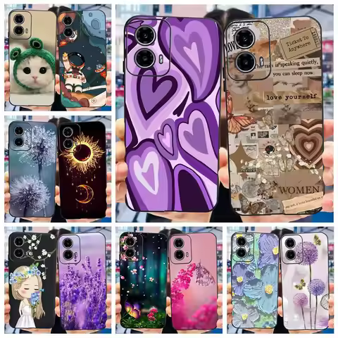 For Motorola Moto G34 Case XT2363-2 Luxury Painted Cover 6.5'' Soft Silicone Phone Case For Motorola