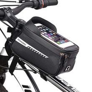 1pcsMountain Bike Front Beam Bag Mountain Bike Double Bag Mobile Phone Bag Upper Tube Bag Waterproof