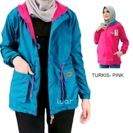 Uniqlo Jumbo Korean Style Women's Parka Jacket Imported Reversible Muslimah Long Korean Turkey Pink