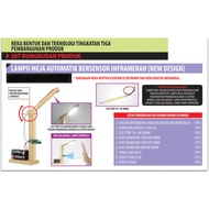 PROJEK RBT TINGKATAN 3 LAMPU MEJA AUTOMATIK BERSENSOR INFRAMERAH (1SET) NEW DESIGN