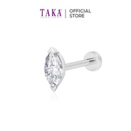 TAKA Jewellery Marquise Diamond Single Stud Earring 18K Gold - 1 Side