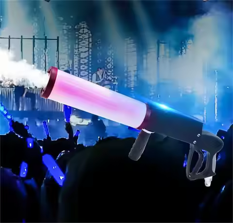 Professional LED DJ CO2 Gun Smoke Bar Night Party Scene Smoke Gun Handled Smoke Atmosphere Props CO2
