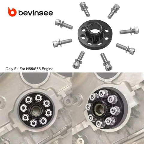 BEVINSEE Crank Hub Bolt Capture Kit for BMW N55/S55 F30 F31 F32 F36 F80 F82 F10 F07 E90 E92 E93 F20 