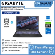 GIGABYTE G5 GE-51MY263SH 15.6" FHD 144Hz Gaming Laptop (i5-12500H, 8GB RAM, NVME 512GB SSD, RTX3050 4GB, W11) + Backpack | IpohOnline