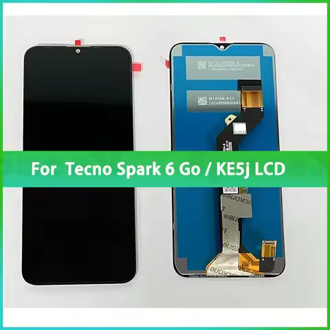 6.52"Tested For Tecno Spark 6 go LCD KE5 KE5j Display Touch Digitizer Assembly Screen Spark 6go lcd 