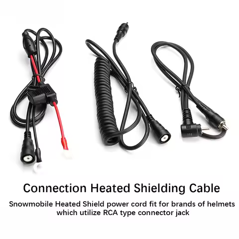 12V Motorcycle Battery to RCA Heated Helmet Combination Power Cable 24AWG Extension Cord with Fuse f