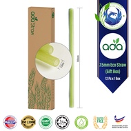 12pc Biodegradable Eco Straws Gift Box (Broken Rice, Tapioca) ADA Straw