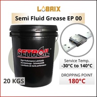 LUBRIX Setroil Semi Fluid Grease EP 00 20 KGS Chain Lube Grease Bearing Minyak Grease Oil Angle Grin