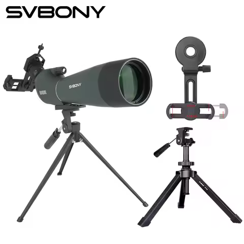 Svbony SV28A Spotting Scopes 20-60x80mm New Version Telescope with Tripod and Phone Adapter Suitable