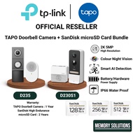 TP-Link Smart Door Bell Long Battery Life Waterproof with 2K 5MP Remote Monitoring Video D230S1 D235
