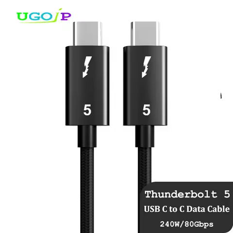 UGOJP Thunderbolt 5 Cable 80Gbps USB4 V2.0 240W USB C Type C Cable Compatible with Thunderbolt 4 for