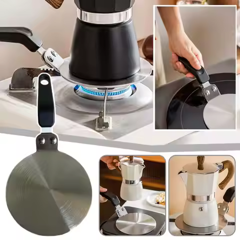 Universal Kitchen Heat Diffuser Pad Stainless Steel Induction Hob Converter Plate Even Heating Adapt