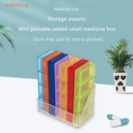 widefiling Weekly Portable Travel Pill Cases Box 7 Days Organizer 4Grids Pills Container Storage Tablets Vitamins Medicine Fish Oils Nice