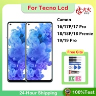 Original For Tecno Camon 16 17P 17 Pro 18 18P 18 Premie 19 19 Pro  LCD Display Touch Screen Replacem