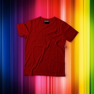 Premium Cotton Plain Maroon T-Shirt Baju Kosong