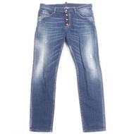 【持續好評】DSQUARED2 S71LB0747 紐扣牛仔褲，靛藍色，50碼，義大利製造，正品，男士，成色極佳