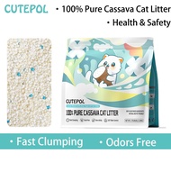 Cutepol Premium 100% Cassava Cat Litter Pasir Kucing Super Clumping Almost Dust-free Natural