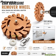 MELEN Car Adhesive Remover, Rubber Eraser Wheel 20mm Decal Eraser Wheel,  Soft Wheel Glue Remover Di