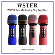 [Original] Wster Mic WS898 Karaoke Portable Bluetooth Wireless Microphone Mikrofon With Built-In Speaker