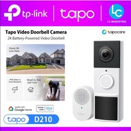 TP-Link TAPO D210 Smart Wireless Video Doorbell Camera 2K 3MP Full Color Night Vision