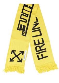 歐洲預代購～OFF-WHITE FIRETOP 經典LOGO黃圍巾