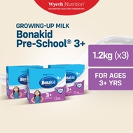 BONAKID PRE-SCHOOL 3+ Powdered Milk Drink for Children Over 3 Years Old 3.6kg (1.2kg - Pack of 3)
