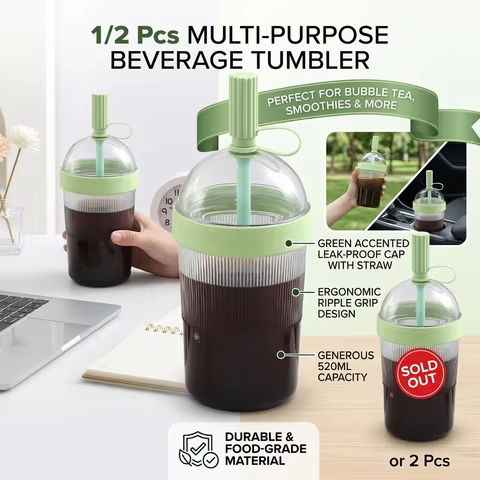 1/2Pcs Coffee Cups With Lids Reusable Drink Mug With Lids Cold Drink Tumbler For Women Men Travelers