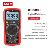 UNI-T UNI Tดิจิตอลมัลติมิเตอร์RMSจริงUT890C UT890D + คู่มือช่วงAC DCเซ็นเซอร์วัดอุณหภูมิความถี่แบคไล