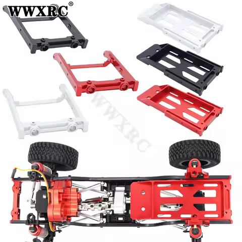 CNC Metal Bumper Mount Chassis Brace Set Battery Tray for 1/12 MN MN86 MN86S MN86KS MN128 4WD G500 C