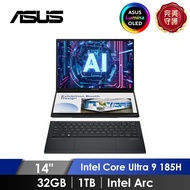 華碩 ASUS ZenBook DUO OLED 雙螢幕觸控筆電 14" (Intel Core Ultra 9 185H/32GB/1TB/Intel Arc/W11/EVO認證) 墨灰色 UX8406MA-0022I185H