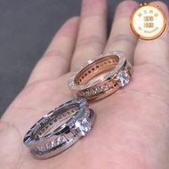 女式精工cnc字印主鑽二合一兩種帶法情侶戒指食指環
