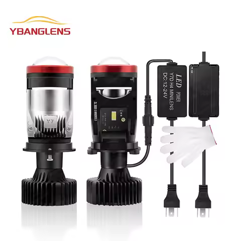 Y7 Y7D Y7S Bi LED H4 Car Headlight Bulbs Mini Projector Lens 30000LM 120W Canbus 6000K or Triple Col