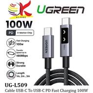 UGREEN UNO L509 CABLE E-MARKER USB-C TO USB-C FAST CHARGING 100W/TYPE C PD 3.0/ TRANSFER SPEED UP TO