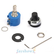 FAYSHOWS 2W Wirewound Potentiometer, Multi-Turn Knob 2W High Accuracy Potentiometer, 100Ohm Resistan