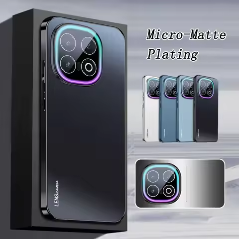 For vivo iQOO Neo 10 Pro Plus Micro-Matte Plating Acrylic Shockproof Case iQOO Z9 Z10 Turbo Plus iqo