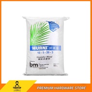 BM Murni 10-5-20-3 50kg High Potassium Granular Fertilizer Baja Butir Baja Penggalak Buah Pokok Kelapa Sawit Pokok Getah