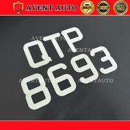 (C20) Car Plate Number Alphabet / Number Plate Kereta Standard Font Design