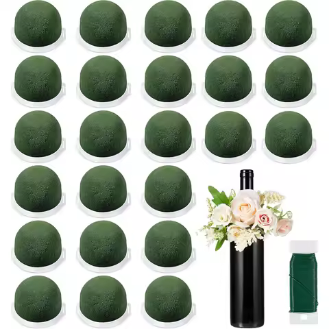 Mini Floral Foam Holder Flower Foam for Fresh Flowers Green Floral Foam for Table Wedding Wine Bottl