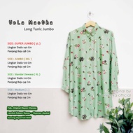 VeLa Matcha Kemeja Tunik Atasan Muslim Wanita Areezka Motif Rayon Viscose Premium Adem Nyaman