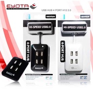 EYOTA USB HUB 2.0 4 PORT PETAK H12 / HUB 4 PORT H12 USB 2.0 LAPTOP COMPUTER DESKTOP